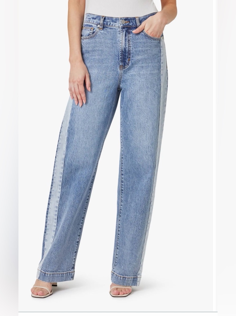 Habitual Colorblock High Waist Straight Leg Jeans Size 4